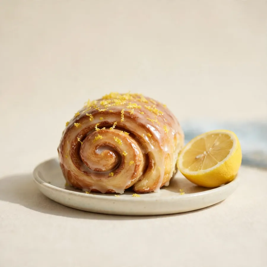 Lemon glaze bun